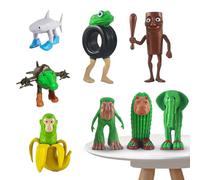 WELLXUNK Tung Tung Tung Sahur Figure, Tralalero Tralala Figure, Funny Tralalero Tralala Toy Figures, Tung Sahur Figure, Italian Brain Red Figures to Collect Decorate