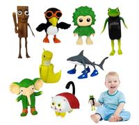 WELLXUNK Tung Tung Tung Sahur Figure, Tralalero Tralala Figure, Funny Tralalero Tralala Toy Figures, Tung Sahur Figure, Italian Brain Red Figures to Collect Decorate