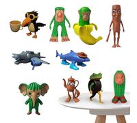 WELLXUNK Tung Tung Tung Sahur Figure, Tralalero Tralala Figure, Funny Tralalero Tralala Toy Figures, Tung Sahur Figure, Italian Brain Red Figures to Collect Decorate