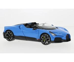 Welly 1:24 Bugatti W16 Mistral Blue Diecast Model Car - New