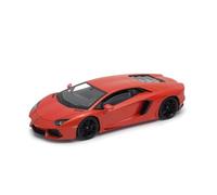 - Welly 1/24 Scale Diecast Model Car Compatible with Lamborghini Aventador Coupe Orange - 24033