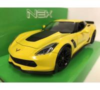 Welly 2017 Chevrolet Corvette Z06 Yellow 1:24 27 Scale Welly 24085Y