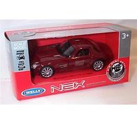 welly deep red MERCEDES.BENZ SLS AMG car pull back and go action model