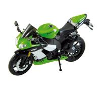 Welly Die Cast Motorcycle Green Kawasaki 2009 Ninja ZX-10R 1:18 Scale