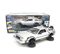 Welly Die-Cast Welly 1:24 Diecast DeLorean DMC Fly Mode Back To The Future 2 Time Machine Car Model Collectible Model (Fly Mode (Back to the Future 2))