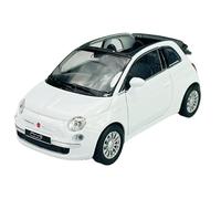 Welly Fiat 500C Convertible White from 2009 1/34-1/39 Metal Model Car Die Cast New in Box