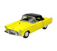 Welly Model Car Compatible with 1955 Ford Thunderbird Yellow with Soft Top Approx. 1/34-1/39 Metal Model Car Die Cast New in Box
