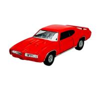 Welly Model Car Compatible with 1969 Pontiac GTO Coupe Orange 1/34-1/39 Metal Model Car Die Cast New in Box 43714