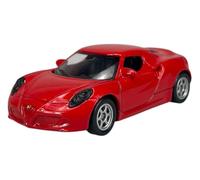 Welly Model Car Compatible with Alfa Romeo 4C Red Approx. 1/60-1/64 1:60 7 cm Metal Model Car Die Cast New in Box