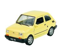 Welly Model Car Compatible with Fiat 126 Beige Identical Polski Fiat 126p 1972-2000 1/34-1/39 Metal Model Car Die Cast New in Box