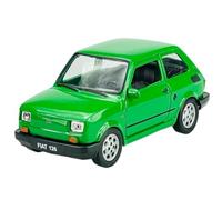 Welly Model Car Compatible with Fiat 126 Green Identical Polski Fiat 126p 1972-2000 1/34-1/39 Metal Model Car Die Cast New in Box