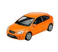 Welly Model Car Compatible with Ford Focus MK2 Orange 3 Doors 2009 Approx. 1/34-1/39 Metal Model Car Die Cast New in Box 42378