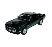 Welly Model Car Compatible with Ford Mustang Boss 429 Coupe Black Type I 3rd Generation 1969-1970 Approx. 1/34-1/39 Metal Model Car Die Cast New in Box
