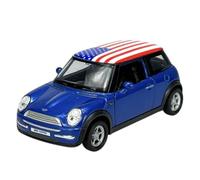 Welly Model Car Compatible with Mini Cooper Blue USA 1/34-1/39 Metal Model Car Die Cast New in Box