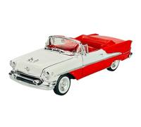 Welly Model Car Compatible with Oldsmobile Super 88 Convertible 1955 White Red Approx. 1/24 1:24 Metal Model Car Die Cast New in Box