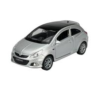 Welly Model Car Compatible with Opel Corsa OPC D Silver 3 Doors Approx. 1/34-1/39 Metal Model Car Die Cast New in Box