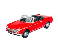 Welly Model Car Compatible with Peugeot 404 Convertible Red Open 1960-1975 Approx. 1/34-1/39 Metal Model Car Die Cast New in Box