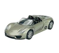 Welly Model Car Compatible with Porsche 918 Spyder Concept Grey Silver from 2013 Approx. 1/34-1/39 Metal Model Car Die Cast New in Box 43642