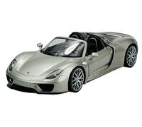 Welly Model Car Compatible with Porsche 918 Spyder Grey Silver from 2013 Approx. 1:24 1/24 Metal Car Model Die Cast New in Box