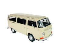 Welly Model Car Compatible with VW Volkswagen T2 Cream White Beige Bus Transporter 1967-1979 ca 1/24 1:24 Model Metal Auto Die Cast New in Box