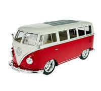 Welly Model Car Compatible with VW Volkswagen Transporter T1 Bus Low Rider, Red/White, 1963 Approx. 1/24 1:24 Metal Model Car Die Cast New in Box