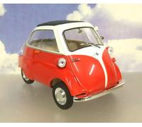 WELLY 1/18 DIECAST 1955-62 BMW ISETTA 250 MICRO CAR/BUBBLE CAR BLUE AND WHITE