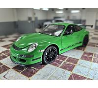 1:24 Welly Porsche 911 997 Gt3 Rs Coupe 2007 Green WE22495GR Model