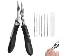 Welnax Nailpro Guard - Designed for Ingrown and Thick Nails, Welnax Nail Clippers, Nail Pro Guard Clippers Pain-Free Cutting/Ultra-Thin & Sharp/Non-Slip Handle/No Rust (Black)