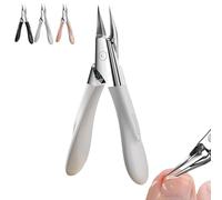 Welnax NailPro Guard - Designed for Ingrown and Thick Nails, Welnax Nail Pro Guard Clippers, Featuring Permanently Sharp Steel and a Simple Pivoting Head - Easy Grip and Squeeze (White)