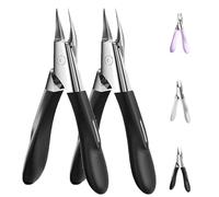 Welnax Nailpro Guard, Designed for Ingrown and Thick Nails, Welnax Nailpro Guard Clippers, with an Ultra-Thin and Sharp Design, Non-Slip Handle of All Nail Types (Black,2pcs)