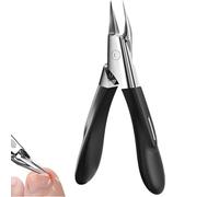 Welnax NailPro Guard,Ultra-Thin Stainless Steel Nail Clippers for Ingrown & Thick Nails, 30° Bevel Design with Non-Slip Ergonomic Handle, Easy Grip for Precise Trimming (Black)