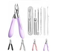 Welnax Nailpro Guard, Welnax Nailpro Guard Clippers, Welnax Nail Clippers Designed for Ingrown and Thick Nails, Ultra-Thin & Sharp/Non-Slip Handle/No Rust Nail Clippers, Effortless (Purple)