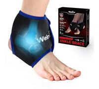 Welnove Ankle Ice Pack Wrap - 2 Pcs Reusable Gel Cold Packs for Pain Relief ＆ Heel Injuries, Hot Cold Compress Therapy for Swelling, Plantar Fasciitis, Achilles Tendonitis, Sprained Ankles