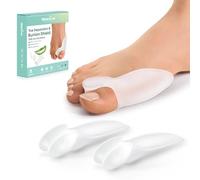 Welnove Bunion Corrector Big Toe Straightener Bunion Pads 8 Pack with Separator - Gel Shield for Relief from Foot Pain, Calluses & Friction (Clear)