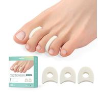 Welnove Foam Toe Separators - 40 Pack Toe Spacers for Corn, Blister, and Hammer Toe Relief - Breathable, Adhesive Options for Pain from Bunions, Toe Overlap, and Corns(1/4 Inch)
