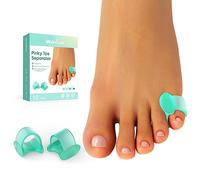 Welnove Gel Toe Separator - 12 Pack Pinky Toe Spacers - Little Toe Cushions, Small Toe Sleeves for Preventing Rubbing & Reducing Pressure (Green)