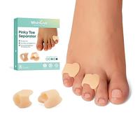 Welnove Gel Toe Separator - 8 Pack Pinky Toe Spacers - Little Toe Cushions, Small Toe Sleeves for Preventing Rubbing & Reducing Pressure (Beige)