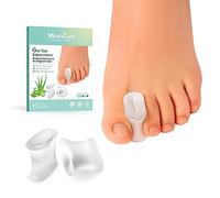 Welnove Gel Toe Separators and Bunion Toe Spacers - 12 Pack Toe Spacers with Aloe Vera Extract Infused - Silicone Bunion Corrector for Curled Toes and Overlapping Toes, Calluse