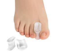 Welnove Gel Toe Separators - Upgraded Aloe Vera Extract Infused Silicone Toe Spacers for Straightening Overlapping Toes, Calluses - Bunion Corrector for Men and Women (6 Large, Clear)
