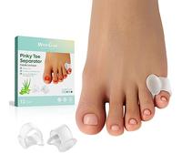 Welnove Gel Toe Spacers, 12 Pack Pinky Toe Separators, Aloe Vera Extract Infused Silicone Little Toe Cushions for Preventing Rubbing & Enhancing Comfort