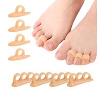 Welnove Hammertoe Corrector Gel Toe Straighteners 8 Pcs Toe Support Pads Cushion - Realign Bent, Crooked, Curled, Claw, Hammer Toes - Firm Support