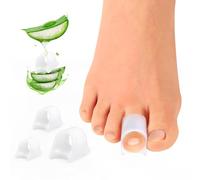 Welnove Hammertoe Corrector - Toe Straightener to Curled Toes, Broken toe, Bunion Corrector for Women and Men - Large(White)