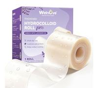 Welnove Hydrocolloid Roll for Wound Care - Hydrocolloid Patch Bandages with Self-Adhesive, Ultra Absorbent for Burn, Blister, Acne Care, Add Lavender Essential Oil, 2.5in x 16ft Cut to Fit