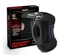 Welnove Knee Brace with Side Stabilizers & Patella Gel Pads for Knee Pain Support, ACL/MCL Injury, Meniscus Tear, Arthritis, Surgery Recovery, Sports, and Workouts for Men and Women（Blue, X-Large