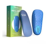 Welnove Memory Foam Heel Insert,Achilles Tendonitis Insoles for Heel Pain - Shock Absorption & Extra Cushioning Comfort Heel Inserts for Heel Spur Relief,3/4 Length,Women 4-7.5 Men 4-7