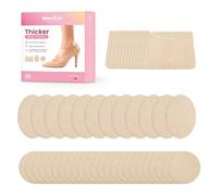 Welnove Moleskin Adhesive Pads for Feet, Moleskin Padding & Moleskin Tape, 48 PCS Extra Thick & Strong Adhesive Blister Prevention Pads for Heel, Sides & Ball of Foot -Beige, 3 Shapes (48 PCS)