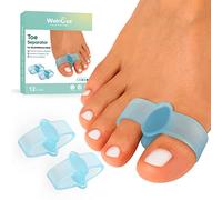 Welnove Pack of 12 Bunion Corrector, Toe Separators with 2 Loops, Big Toe Space Suitable for Bunion and Overlap Toe (Blue)