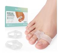 Welnove Pack of 12 Bunion Corrector, Toe Separators with 2 Loops, Big Toe Space Suitable for Bunion and Overlap Toe (Multi Sizes)