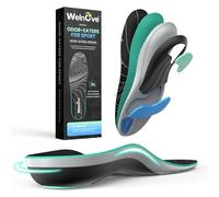 Welnove Running Insoles for Men & Women: Surface-Treated Athletic Insoles with Odor-Eliminating Technology, Triple-Layer Cushioned Orthotic Insert with Arch Support, L, 7-8 M / 8.5-9.5 W