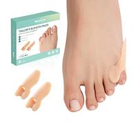 Welnove Tailor's Bunion Corrector Pads - 8 Pack Pinky Toe Protector, Bunion Cushion with Separator for Women Men, Gel Bunion Shield for Foot Pain Relief, Beige(Shield Spacers)